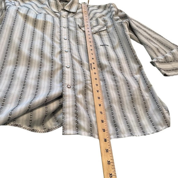 Western Billabong Slim Fit Men’s Pearl Button Shirt-Size Large - Picture 8 of 13